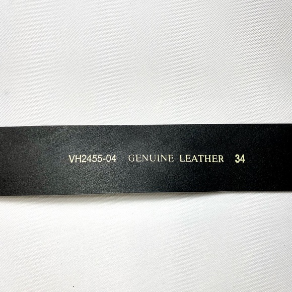 Genuine Leather Classic Black BElT 34 - Picture 4 of 5